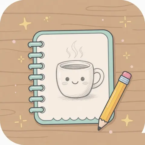 A sketchbook and pencil